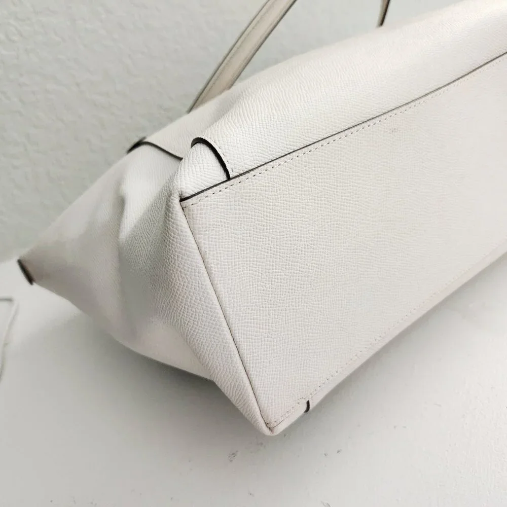 Coach Ava Cream Leather Shoulder Bag Purse Tote